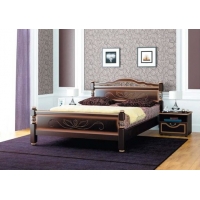 Кровать Карина-5 (орех темный) 160 см